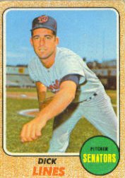 1968 Topps Baseball Cards      291     Dick Lines